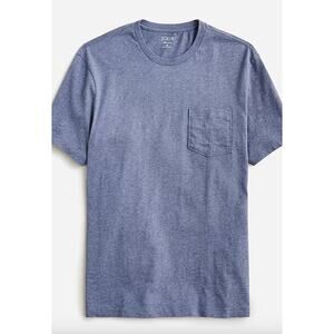 J.Crew | NWOT Slim Broken-in pocket crewneck T-shirt Heather Shadow Blue | Sz S